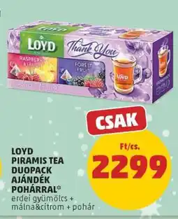 PENNY LOYD PIRAMIS TEA DUOPACK AJÁNDÉK POHÁRRAL ajánlat