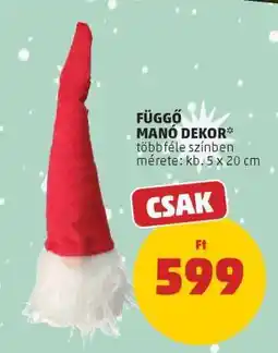 PENNY Függő Manó Dekor ajánlat