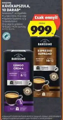 ALDI BARISSIMO KÁVÉKAPSZULA, 10 DARAB ajánlat
