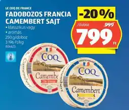 ALDI LE COQ DE FRANCE FADOBOZOS FRANCIA CAMEMBERT SAJT ajánlat
