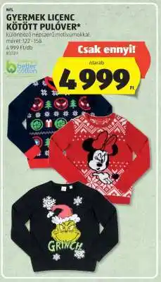 ALDI Gyermek licenc kötött pulóver ajánlat
