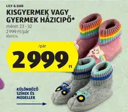 ALDI Lily & Dan Kisgyermek vagy Gyermek Házicipő ajánlat