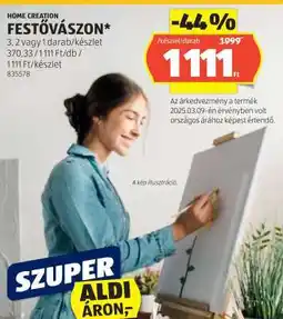 ALDI HOME CREATION FESTŐVÁSZON ajánlat