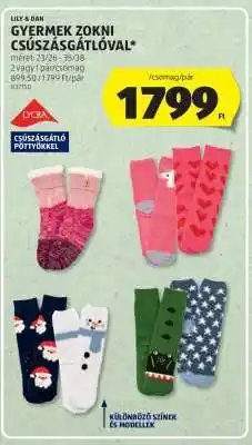 ALDI Lily & Dan Gyermek Zokni Csúszásgátlóval ajánlat