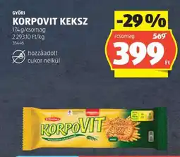 ALDI GYŐRI Korpovit keksz ajánlat