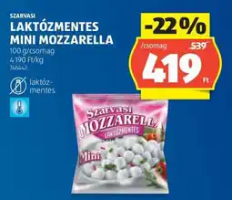 ALDI Szárvasi Laktózmentes Mini Mozzarella ajánlat
