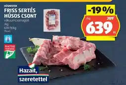 ALDI Friss, sertés húsos csont ajánlat