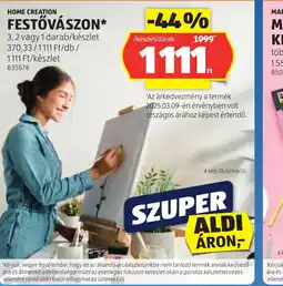 ALDI FESTŐVÁSZON ajánlat