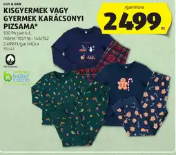 ALDI LILY & DAN KISGYERMEK VAGY GYERMEK KARÁCSONYI PIZSAMA ajánlat