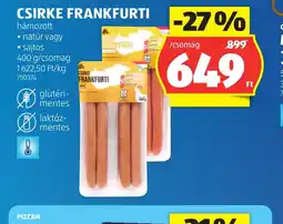 ALDI CSIRKE FRANKFURTI ajánlat