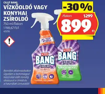 ALDI Cillit Bang VÍZKŐOLD VAGY KONYHAI ZSÍROLD ajánlat