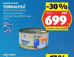ALDI ALMARE SEAFOOD TONHALFILÉ ajánlat