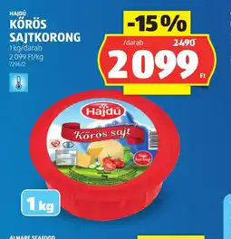 ALDI Hajdú KÖRÖS SAJTKORONG ajánlat
