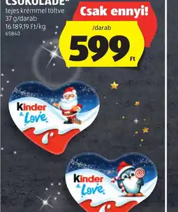 ALDI Kinder Szív alakú csokoládé ajánlat
