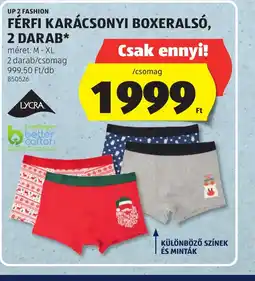 ALDI FÉRFI KARÁCSONYI BOXERALS ajánlat