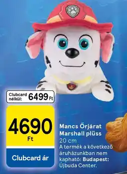 Tesco Mancs Őrjárat Marshall plüss ajánlat