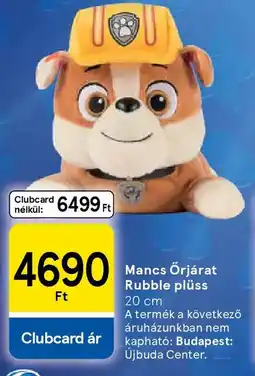 Tesco Mancs Őrjárat Rubble plüss ajánlat