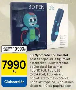 Tesco 3D Nyomtató Toll készlet ajánlat