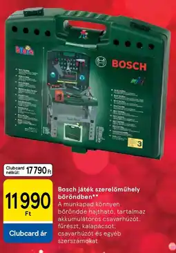 Tesco Bosch játék szerelőműhely bőröndben ajánlat