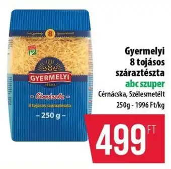 Gyermelyi 8 tojásos száraztészta