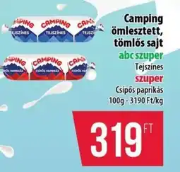 Coop Camping ömlesztett, tömlős sajt ajánlat