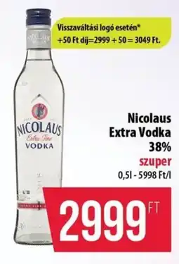 Coop Nicolaus Extra Vodka 38% ajánlat