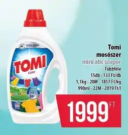 Coop Tomi mosószer ajánlat