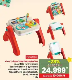 Spar Fisher-Price 4 az 1-ben tanulóasztalka ajánlat