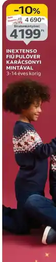 Auchan INEXTENSO FIÚ PULÓVER KARÁCSONYI MINTÁVAL ajánlat