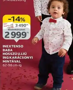 Auchan INEXTENSO BABA HOSSZÚ UJJÚ ING KARÁCSONYI MINTÁVAL ajánlat
