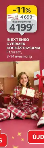 Auchan INEXTENSO GYERMEK KOCKÁS PIZSAMA ajánlat