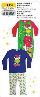 Auchan GRINCHMINTÁS PIZSAMASZETT ajánlat