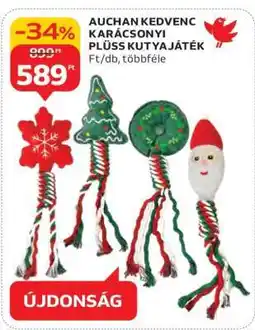 Auchan AUCHAN KEDVENC KARÁCSONYI PLÜSS KUTYAJÁTÉK ajánlat
