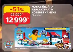 Auchan MANCS ŐRJÁRAT ÁTALAKÍTHATÓ KÖZEPES KAMION ajánlat