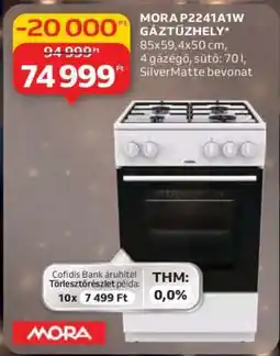 Auchan MORA P2241A1W GÁZTŰZHELY ajánlat
