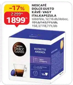 Auchan NESCAFÉ Dolce Gusto Kávé- vagy Italkapszula ajánlat