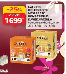 Auchan CAFE FREI DOLCE GUSTO NESPRESSO KOMPATIBILIS KÁVÉKAPSZULA ajánlat