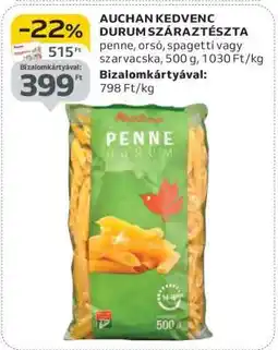 Auchan Auchan Kedvenc Durum Száraztészta ajánlat