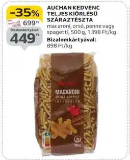 Auchan AUCHAN KEDVENC TELJES KIŐRLÉSŰ SZÁRAZTÉSZTA ajánlat