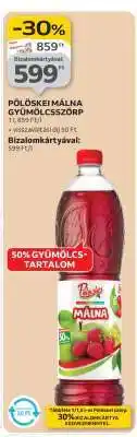 Auchan Pölöskei Málna Gyümölcsszörp ajánlat