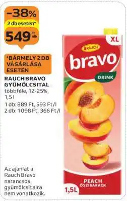 Auchan Rauch Bravo Gyümölcsital ajánlat
