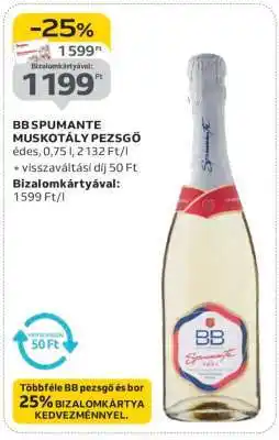 Auchan BB SPUMANTE MUSKOTÁLY PEZSGŐ ajánlat