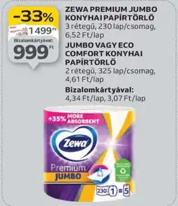 Auchan ZEWA PREMIUM JUMBO KONYHAI PAPÍRTÖRLŐ ajánlat