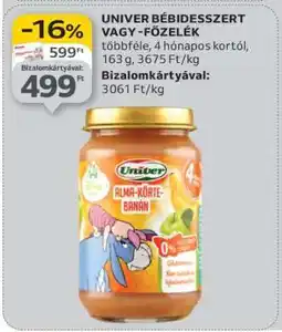 Auchan Univer Bébidesszert vagy Főzelék ajánlat