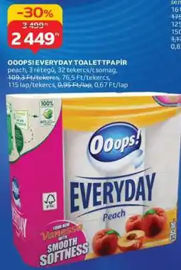 Auchan OOOPS! EVERYDAY TOALETT PAPÍR ajánlat