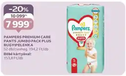 Auchan Pampers Premium Care Pants Jumbo Pack Plus Bugyipelenka ajánlat