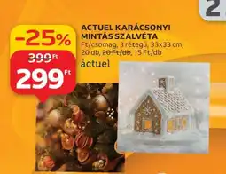 Auchan ACTUEL KARÁCSONYI MINTÁS SZALVÉTA ajánlat