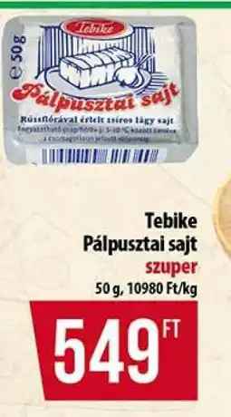 Coop TEBIKE PÁLPUSZTAI SAJT ajánlat