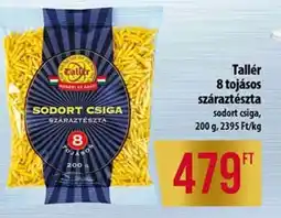 Coop Tallér 8 tojásos száraztészta ajánlat