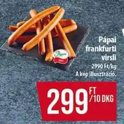Coop Pápai frankfurti virsli ajánlat